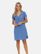 Нічна сорочка жіноча бавовняна Doctor Nap TCB.9505 S Синя (5903622068456) - зображення 1