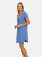 Нічна сорочка жіноча бавовняна Doctor Nap TCB.9505 S Синя (5903622068456) - зображення 3