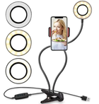 Держатель для телефона Professional Live Stream Pro с подсветкой LED / Черний