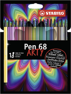 Zestaw flamastrów Stabilo Pen 68 Brush Arty 18 szt (4006381547024) - obraz 1