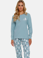 Піжама (кофта + штани) жіноча бавовняна Doctor Nap PM.5262 XL Блакитна (5902701186449) - зображення 3