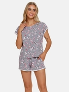 Піжама (футболка + шорти) жіноча бавовняна Doctor Nap PM.4401 S Сіра (5901592708044) - зображення 4