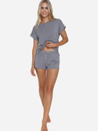 Піжама (футболка + шорти) жіноча Doctor Nap PM.5311 L Темно-сіра (5902701189952) - зображення 5