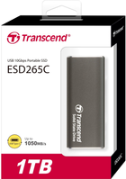 Dysk SSD Transcend External ESD265C 1TB USB Type-C 3D NAND TLC (TS1TESD265C) - obraz 2