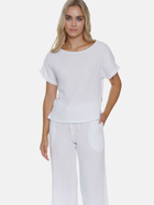 Піжама (футболка + штани) жіноча бавовняна Doctor Nap PM.5319 S Біла (5902701190293) - зображення 4