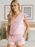 Піжама (футболка + шорти) жіноча бавовняна Doctor Nap PM.5325 L Рожева (5902701190576) - зображення 5