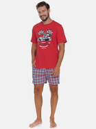 Piżama (T-shirt + szorty) męska Doctor Nap PMB.5353 L Czerwona (5902701192235) - obraz 3