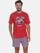 Piżama (T-shirt + szorty) męska Doctor Nap PMB.5353 L Czerwona (5902701192235) - obraz 4
