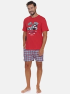 Piżama (T-shirt + szorty) męska Doctor Nap PMB.5353 XXL Czerwona (5902701195168) - obraz 3