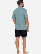 Piżama (T-shirt + szorty) męska Doctor Nap PMB.5356 S Zielony/Granatowy (5902701192365) - obraz 4