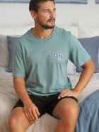 Піжама (футболка + шорти) чоловіча бавовняна Doctor Nap PMB.5356 M Зелений/Темно-синій (5902701192372) - зображення 6