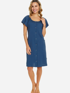 Нічна сорочка жіноча бавовняна Doctor Nap TCB.5359 XL Темно-синя (5902701192792) - зображення 1