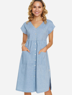 Нічна сорочка жіноча Doctor Nap TCB.5360 XL Блакитна (5902701192846) - зображення 3