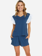 Piżama (T-shirt + szorty) damska Doctor Nap PM.5362 XL Granatowa (5902701193089) - obraz 3