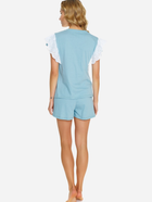 Піжама (футболка + шорти) жіноча бавовняна Doctor Nap PM.5362 L Блакитна (5902701192990) - зображення 2