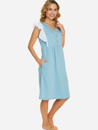 Нічна сорочка жіноча бавовняна Doctor Nap TCB.5363 M Блакитна (5902701193102) - зображення 4