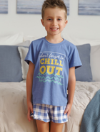 Дитяча піжама для хлопчика Doctor Nap PDU.5346 110-116 см Синя (5902701191801) - зображення 4