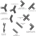 Набір конекторів для збірних моделей Battle Systems Tabletop Games & Terrain Plastic Clips Gray (5060660092543) - зображення 1