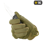 Стрілецькі тактичні рукавички з інтегрованим захистом кістячок та липучкою на зап'ясті M-Tac Assault Tactical Mk.5 Olive (Оливкові) Розмір M - зображення 7