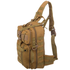Рюкзак тактический (Сумка-слинг) с одной лямкой SILVER KNIGHT YQS-005 (нейлон размер 43х24х11см Хаки - изображение 3