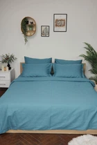 Комплект постельного белья Moon&Star Детский 110х140 наволочки 2х50х70 Stripe Green Satin Stripe (MS-830000183)