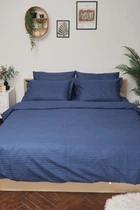 Комплект постельного белья Moon&Star Детский 110х140 наволочки 2х50х70 Delfi Blue Satin Stripe (MS-830000175)
