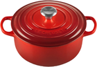 Brytfanna żeliwna z pokrywką Le Creuset Signature Roaster Round Cherry Red 2.4 l (21177200602430) - obraz 2