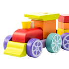 Drewniana zabawka Cubika Pociąg Rainbow Express LP-3 15 części (4823056512923) - obraz 3