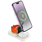 Зарядка бездротова складана Qi 3in1 Wireless Charger HOCO CQ10 |22.5W, Watch/Airpods/Phone| Док станція White