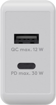 Зарядний пристрій Goobay USB-C PD Dual Fast Charger 30W White - зображення 4
