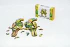 Деревянные пазлы PuzzleOK Попугаи 28*32 см, в картонной упаковке, 120 деталей