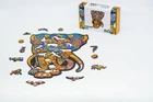 Деревянные пазлы PuzzleOK Индийский слон 27*37 см, в картонной упаковке, 132 детали