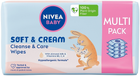 Chusteczki Nivea Baby Soft & Cream 4x57 szt (9005800374420) - obraz 1