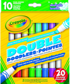 Zestaw markerów dwustronnych Crayola Zmywalne Doodlers 10 szt(71662083113) - obraz 1