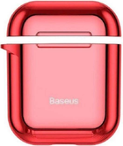 Чохол Baseus Metallic Shining Ultra-thin Silicone Protector Case with Hook for Airpods 1 / 2 Red (ARAPPOD-A09) - зображення 5