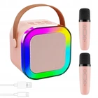 Мини-детское караоке с двумя беспроводными микрофонами и RGB подсветкой K120