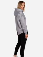 Bluza damska rozpinana streetwear z kapturem Made Of Emotion M550 S Szara (5903068493515) - obraz 4