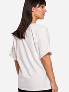Koszulka damska bawełniana BeWear B147 2XL/3XL Ecru (5903068468759) - obraz 2