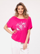 Koszulka damska bawełniana Look Made With Love Inca 114 L/XL Różowa (5903999304461) - obraz 6