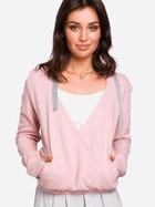 Bluza damska z kapturem elegancka BeWear B127 L Różowa (5903068448621) - obraz 1