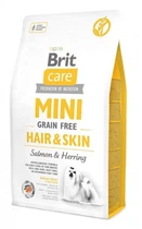 Сухой корм для взрослых собак миниатюрных пород Brit Care Mini Grain Free Hair & Skin