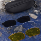 Защитные очки Rollbar с четырьмя сменными линзами и чехлом олива универсальный размер - изображение 4