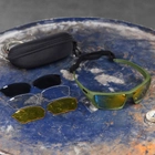 Защитные очки Rollbar с четырьмя сменными линзами и чехлом олива универсальный размер - изображение 5