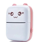 Портативний дитячий термопринтер для наклейок Mini Printer Котик Рожевий TOL
