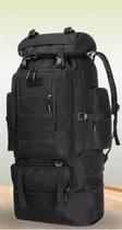 Рюкзак похідний зі знімним підсумком 80 л XQ-710 Чорний 39x22x80 см
