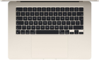 Laptop Apple MacBook Air 15.3" M2 8/256GB 2023 Custom (Z18R0006F) Starlight - obraz 4