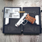 Стартовый шумовой пистолет Stalker 2914 UK Shiny Chrome +20 шт холостых патронов (9 mm) - изображение 3