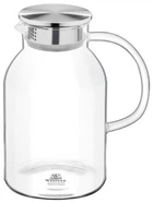 Глечик Wilmax Thermo скляний з металевою кришкою 2.1 л (WL-888214/A)