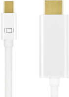Kabel LogiLink Mini DisplayPort - HDMI 4K 5 m White (4052792052275) - obraz 2