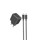 Мережевий зарядний пристрій Hoco CS13A Ocean 20 Вт USB-C PD/QC з кабелем Type-C чорний